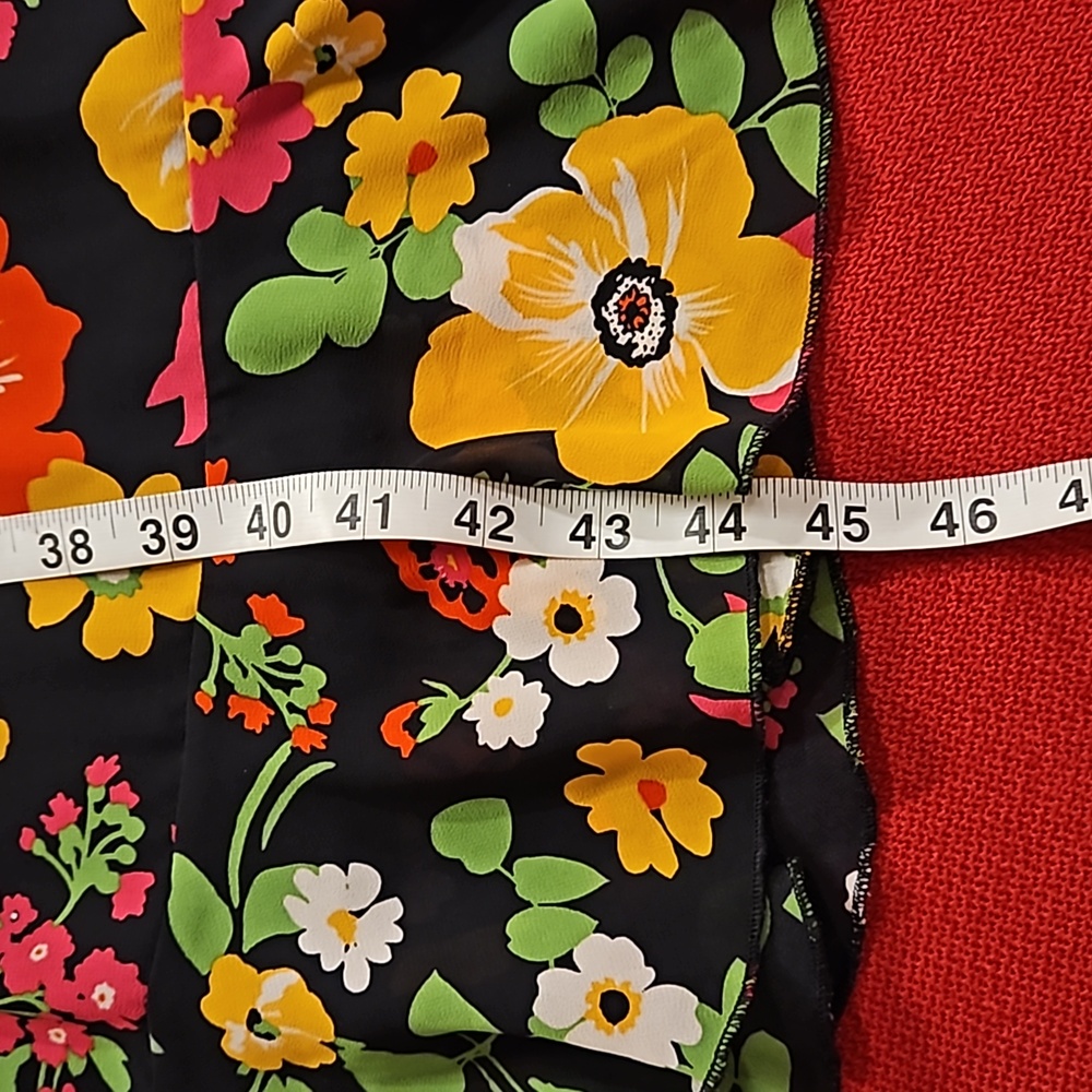 Twisted wunder floral print ruffled midi dress sz 6 tiered bell sleeves vibrant - Picture 9 of 12
